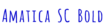 Amatica SC Bold フォント